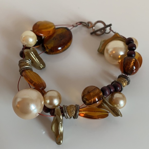 Faux perle and amber inspired set - Picture 7 of 7